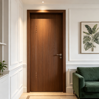Porte intérieure en bois WPC minimaliste moderne, porte à panneau plat imperméable de haute qualité pour chambre à coucher, hôtel, villa