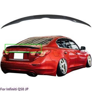 For Q50 Q50S Q50L Style Carbon Fiber <b>Rear</b> <b>Spoiler</b> Trunk Wing 2013-2023 - Product Image 1