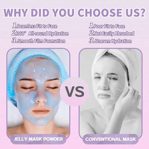 Compresse froide naturelle blanchissante masque au collagène poudre SPA masque de gelée exfoliant Protection du nez et du cou vitamine C Herba - Product Image 4