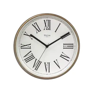 卸売ヴィンテージローマン番号OEMODMクォーツ壁時計8.7インチ装飾屋内カスタム時計