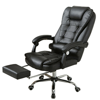 Chaises de bureau ergonomiques de luxe en cuir PU pour cadres, ajustables et massantes, pour hôtels, commande en gros OEM