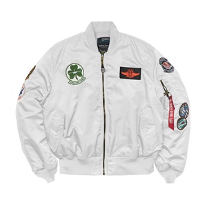 Blouson de travail <span class=keywords><strong>tendance</strong></span> à l'américaine pour hommes, combinaison de course pour le printemps et l'automne, éléments rétro, badge brodé avec fermeture éclair - Product Image 6