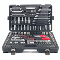 158 pièces vente chaude pas cher personnalisé combinaison Kit mécanique robuste clé à douille outils boîte ensemble