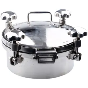 Food Grade Sanitary Stainless Steel 304 316L Round Manway Cover Tank Manhole Sanitary With Seal