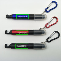 Stylo multifonction 4 en 1 en plastique multicolore avec cordon, porte-clés, mousqueton, stylo à bille, plusieurs recharges d'encre, stylos en mousse avec clip mousqueton