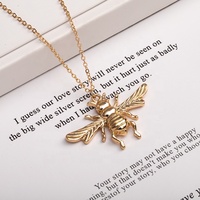 Nouveaux bijoux de mode tendance, collier en or avec pendentif animal, tigre, chien, singe, éléphant, abeille, lapin, serpent, léopard, oiseau, bijoux pour femmes