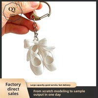Porte-clés pendentif nœud de ballerine imprimé en 3D en PLA écologique transfrontalier, breloque de sac haut de gamme style Instagram, article cadeau