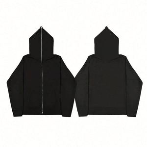 Sweat à capuche unisexe surdimensionné à fermeture éclair pour homme, en coton épais 100 %, avec cagoule intégrée, demi-zip - Product Image 6