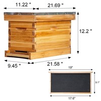 Ruche Nuc 5 Cadres 100% Cire d'Abeille, Boîte de Reproduction Imprégnée de Cire