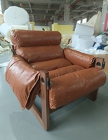 Fauteuil à bascule en bois massif avec structure métallique, mousse haute densité, design contemporain, pour la maison, le bureau, le salon, meubles de maison