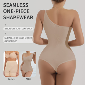 <span class=keywords><strong>Body</strong></span> sin costuras de un hombro para mujer, ropa moldeadora adelgazante, ropa interior moldeadora de cuerpo con control de barriga y <span class=keywords><strong>escote</strong></span> asimétrico - Product Image 4