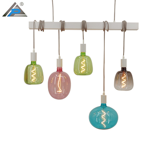 Hiện Đại Bắc Âu LED Đèn Chùm Thủy Tinh Có Thể Điều Chỉnh Chiều Cao Gỗ Ánh Sáng Mặt Dây Chuyền Cho Nhà Hàng Và Trần Phòng Vòng Tròn Treo Đèn - Product Image 4