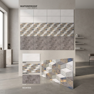 Azulejos de Porcelana Esmaltada Digitalmente de 300x600 mm, Diseño Cúbico Brillante, 12x24, 30x60 cm, para Paredes Interiores/Exteriores de Baños - Product Image 2