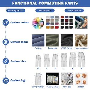 Pantalons pour <span class=keywords><strong>homme</strong></span> décontractés <span class=keywords><strong>de</strong></span> qualité supérieure, personnalisables ODM/OEM, polyvalents, essentiels, adaptés à tous les styles, <span class=keywords><strong>de</strong></span> haute qualité, pour un usage professionnel - Product Image 4