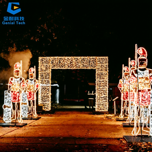 SGML42 Energy-saving LED Waterproof Fire Retardant 3D Gate Figure Motif Thanksgiving <b>Festival</b> <b>Light</b> for Garden - Product Image 1