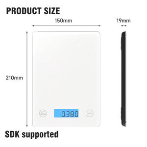 Báscula de Cocina de Alta Precisión con Diseño Antiadherente <span class=keywords><strong>en</strong></span> Blanco y Negro, Encendido/Apagado Automático y Pantalla LCD - Product Image 2
