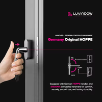 Ventanas Corredizas de Aluminio con Rotura de Puente Térmico, Tamaño Estándar, Prefabricadas, Fáciles de Instalar, con Persianas Integradas para Hogar u Oficina