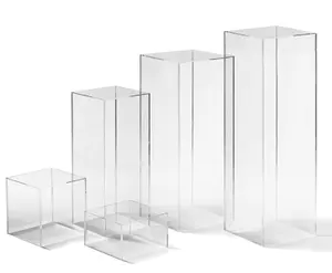 Прозрачные Акриловые выставочные коробки, подставка с цветочными вставками