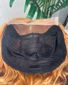 Perruque bouclée lâche avec closure 5x5, style Jerry Curl, ombré marron, cheveux naturels pleine tête, double trame, cheveux bouclés et volumineux - Product Image 4