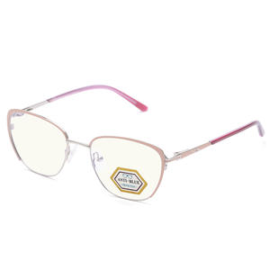 Lunettes anti-lumière bleue Grey Jack pour femmes, lunettes de vue rectangulaires à monture intégrale en métal, tendance, 5113 - Product Image 5