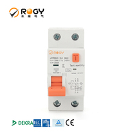 Disjoncteur différentiel industriel JVRO65-63 1P+N RCBO, protection contre les surcharges, capacité de coupure 6kA, montage sur rail DIN, en plastique