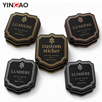 Autocollant découpé sur mesure, imperméable, dorure à chaud, vinyle, n'importe quel logo, design auto-adhésif pour l'emballage de flacons de parfum