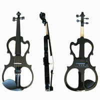High Quality Upscale Play Black Electric Violin Electroacoustic Violin