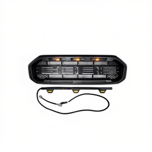 Kit de calandre style Ford Ranger Raptor avec feux LED, installation facile, matériau ABS, 2019-2020, accessoire électronique auto - Product Image 1
