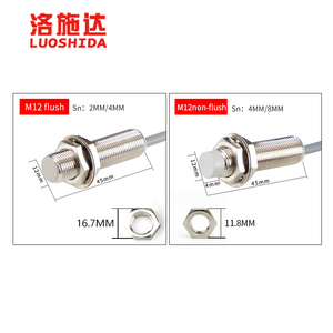 Tùy chỉnh PNP cảm biến không có NC che chắn hình trụ cảm biến thiết bị 2m cáp M12 Quy Nạp gần chuyển NPN với ánh sáng dẫn - Product Image 5