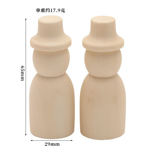 Kit para hacer muñecas de madera de 18 cm, color natural, para niños, juego de bricolaje - Product Image 3