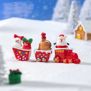 <b>Mini</b> Christmas Resin Crafts Santa Claus Snowman Xmas Tree Ornaments Goodie Bag Fillers Party Favor Decor - Product Image 3