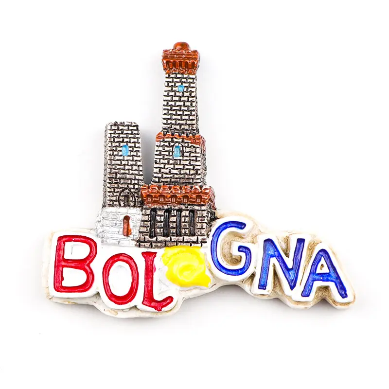 Herstellung kundenspezifisch hergestellt Länder Stadt Wien Portugal touristisches Souvenir 3d-Poly-Harz Kühlschrankmagnet