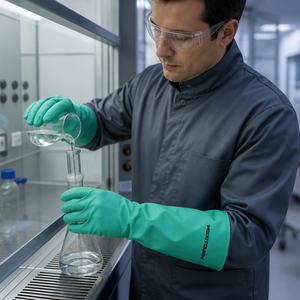 MaxiTough Hochleistungs-Nitrilbeschichtete Chemikalienbeständige Arbeitshandschuhe Langarm Wasserdichte Fettresistente Schutzhandschuhe - Product Image 1