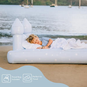 Cama de aire portátil para niños: 2 minutos de inflado rápido y PVC sin ftalatos-<span class=keywords><strong>Castillo</strong></span> de ensueño para viajes, campamentos y fiestas de pijamas - Product Image 5