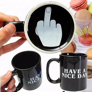Logo personalizzato all'ingrosso divertente tazze di caffè hanno una bella giornata di ceramica tazze di caffè - Product Image 2