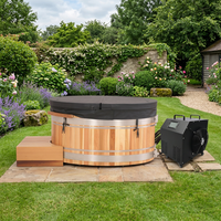 Bain froid commercial de luxe pour 1 personne, en cèdre rouge massif, pour spa extérieur, hôtel, jardin, bain de glace, récupération sportive