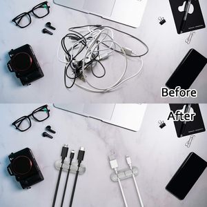 Silicone Clip cáp dây chủ hệ thống văn phòng nhà xe bàn phụ kiện cao su dính dây tổ chức điện tử tổ chức - Product Image 4