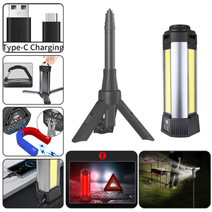 ขาตั้งกล้องไร้สายทรงกระบอกไฟ LED แบบชาร์จไฟได้ชาร์จไฟได้แบบพกพาพร้อมสัญญาณเตือน SOS - Product Image 2