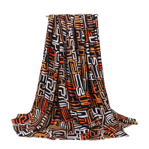 ผ้าพันคอผ้าไหมคอตตอนสองด้าน ลายตารางเขาวงกตสไตล์มินิมอลสำหรับฤดูหนาว ขนาด 180x90 ซม. ผ้าคลุมไหลอุ่นๆ สำหรับผู้หญิง - Product Image 5