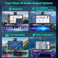 Écran tactile universel portable de 7 pouces, lecteur multimédia USB pour voiture, intégration CarPlay Android Auto, tableau de bord, 1 an