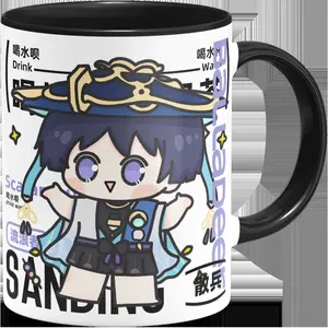 Wanderer Nahida Furina Neuvillette Wriothesley Alhaitham Eula Tazas Café Leche Cerámica Regalo para Amigos - Product Image 2