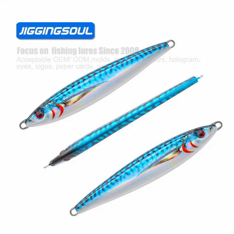 JIGGINGSOUL-RTS315-JSg60g80g Saltwater Fishing Vertical Jig 3D printed fishing lure sardine Mackerel bait Barracuda speed jig