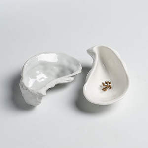 <span class=keywords><strong>Assiette</strong></span> en forme de coquille d'huître en porcelaine, en mélamine émaillée, pour cuisine moléculaire créative, vaisselle de table classique - Product Image 4