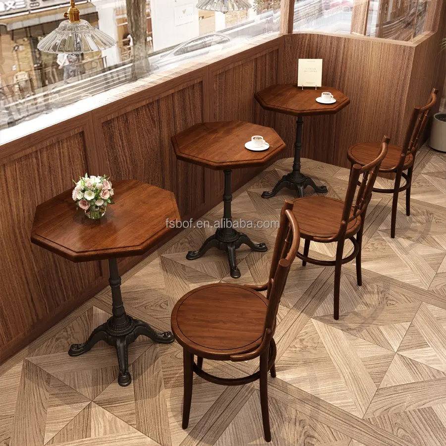 wood restaurant furniture dining round table and chairs coffee shop restaurant dining square table and chair cafe tables