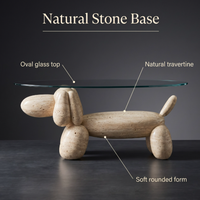 Table basse moderne en marbre avec plateau en verre, meuble de salon durable et écologique pour la maison, l'hôtel et la chambre