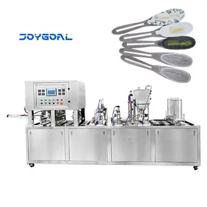 Automatic rotary quantitative plastic cup honey spoon filling sealing machine