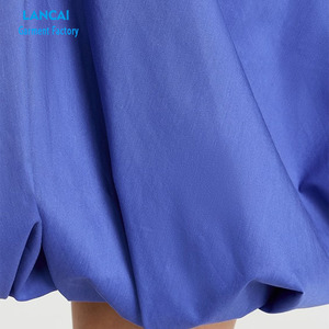 Vestido personalizado para mujer, ropa de diseñador, elegantes vestidos MIDI informales con mangas abullonadas para mujer - Product Image 5