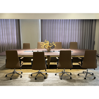 Table de conférence octogonale moderne de luxe en bois minimaliste négociation salle de réunion réception grande taille MDF école