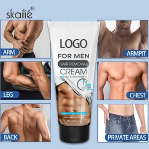 Skailie Oem от производителя, Собственная торговая марка, уникальный крем для удаления волос на груди и теле для мужчин, постоянный