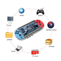Console de Jeu Portable X7 Rétro, Lecteur Vidéo Portable Écran 4.3" avec 15000 Modèles, Multifonctionnel pour Cadeaux d'Enfants